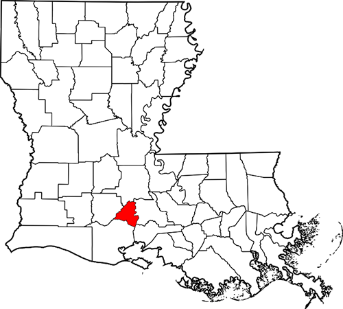 Lafayette Parish, Louisiana map