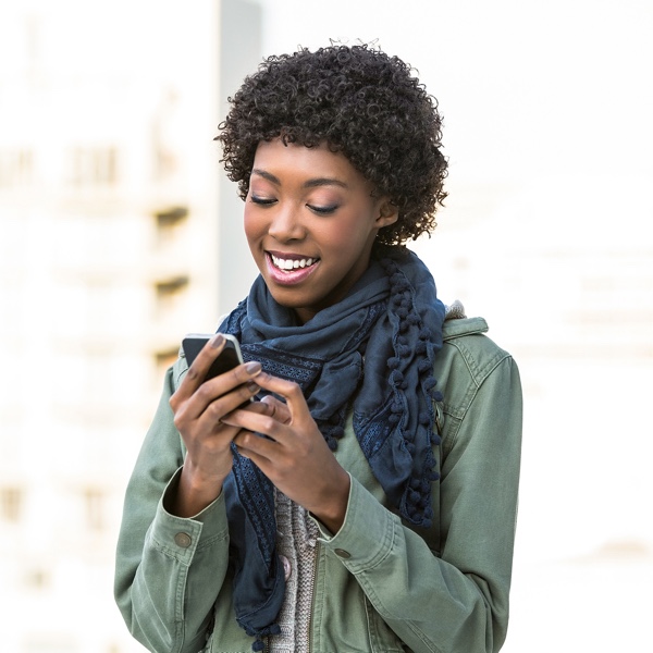 Girl Looking at Cell Phone